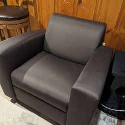 2  Gray Vinyl Chairs
