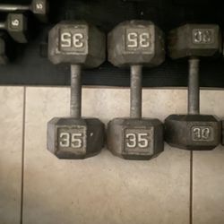 Pair Of 35 Lbs. Dumbbells