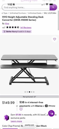 Vivo standing desk converter