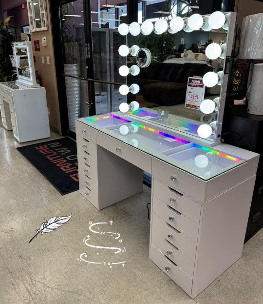 ๐AVERY VANITY WITH STOOL SET/ OTHER COLOR BLACK ๐ค$10 PAYMENT