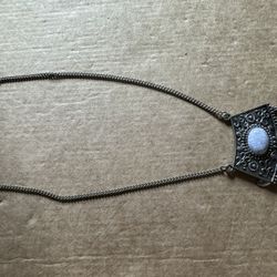 Metal Pendant With Stone Setting. Vintage 80’s