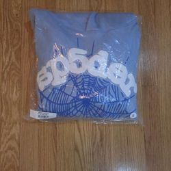 Sp5der hoodie size small blue