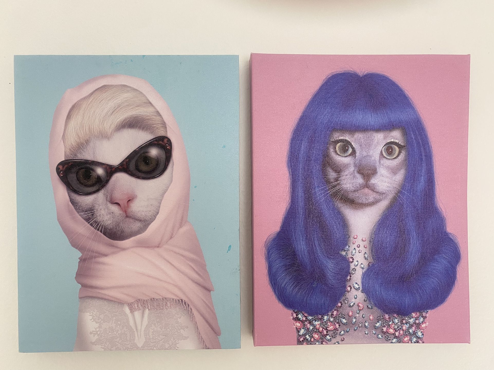 Empire Art Direct Pets Rock Two Canvas . Cats Famous People In Animal Style .