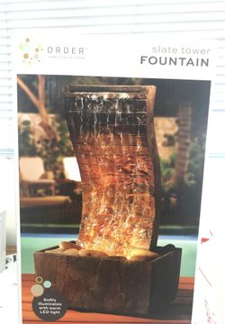 Brand new in box Home collection meditation water fountain decorations Height: 10” Width: 6”
