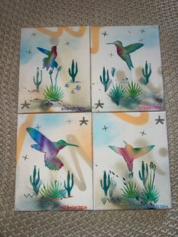Hummingbird paintings