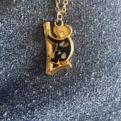 Gold/opal Koala Necklace