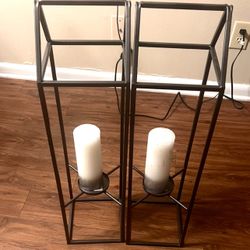 Large Candle Holders With Candles 