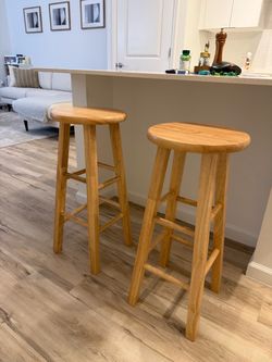 wooden bar stools