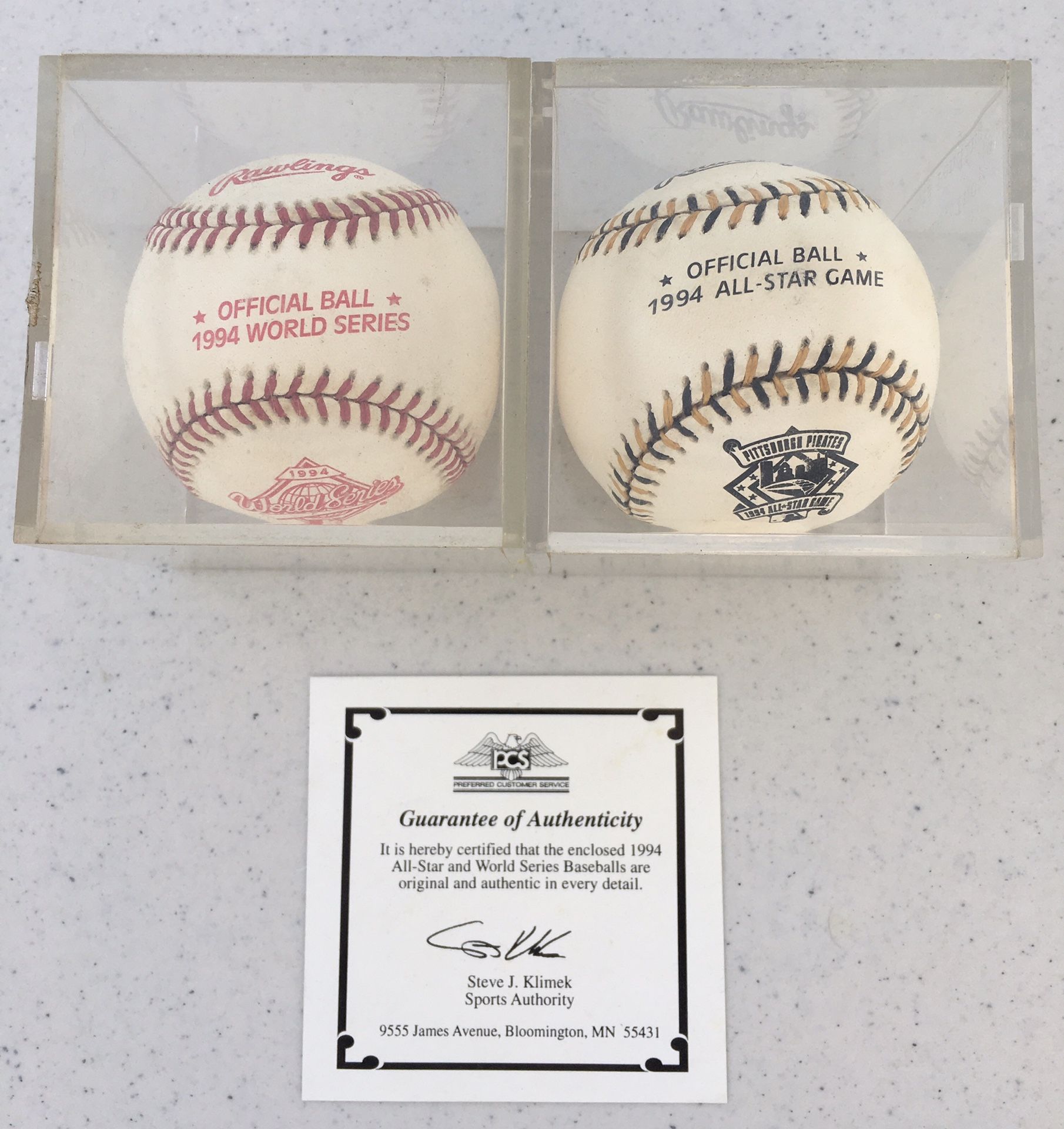 Baseball Rawlings 1994 MLB All Star Official Game Baseball Pittsburgh Pirates - Game  1994 Rawlings Official World Series MLB Game 