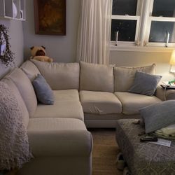 Bassett Sectional Couch And 1 1/2 Chair