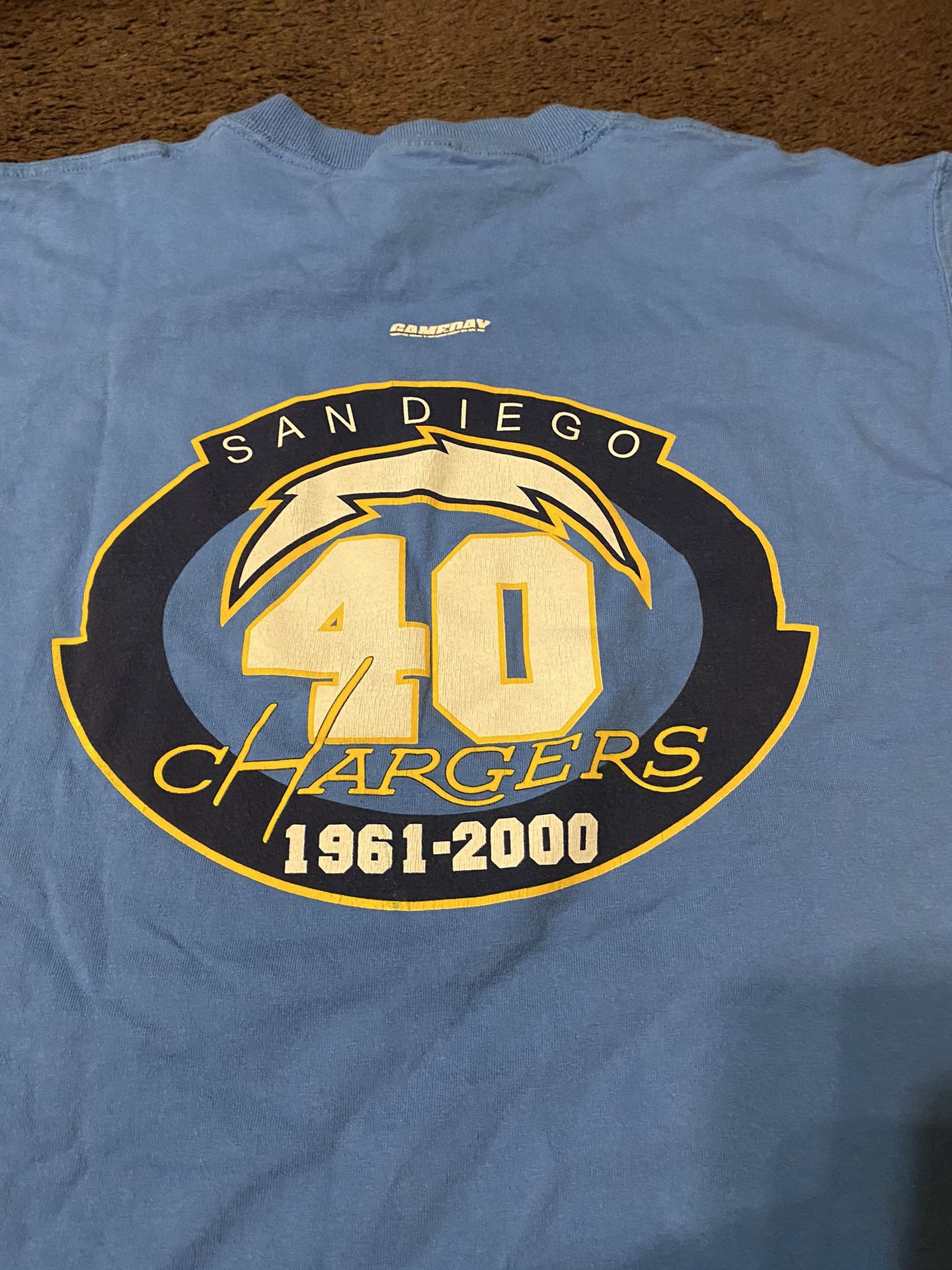 Vintage San Diego Chargers Shirt Year 2000 Size Large Adult