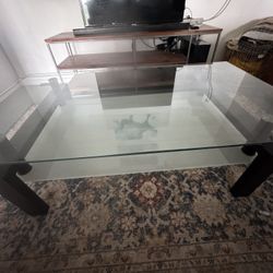 High End Glass Coffee Table, Lounge Or Waiting Room 