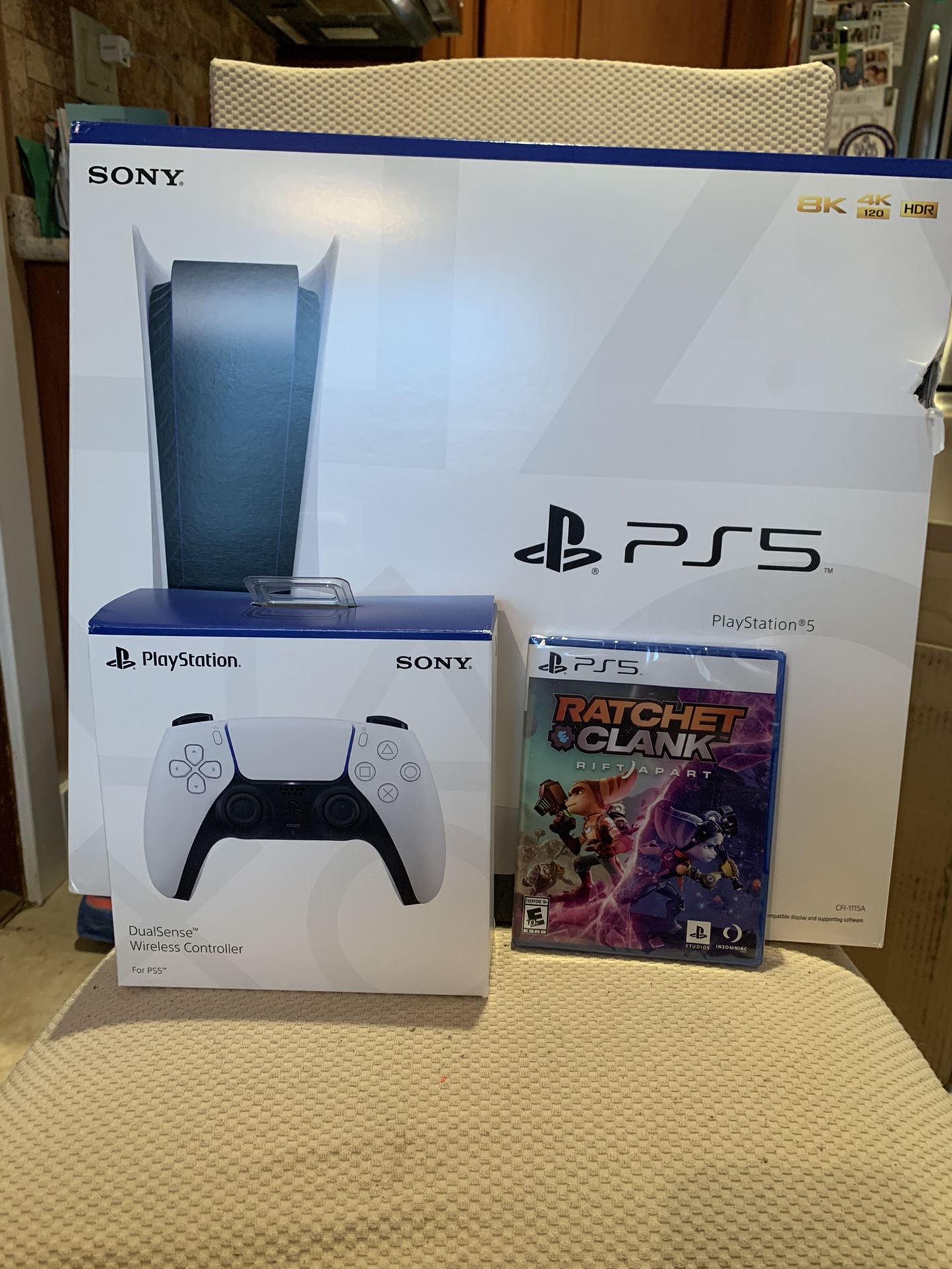 Sony PlayStation 5 Console Bundle with PS5 Dual Sense Wireless Controller and Ratchet and Clank: Rift Apart