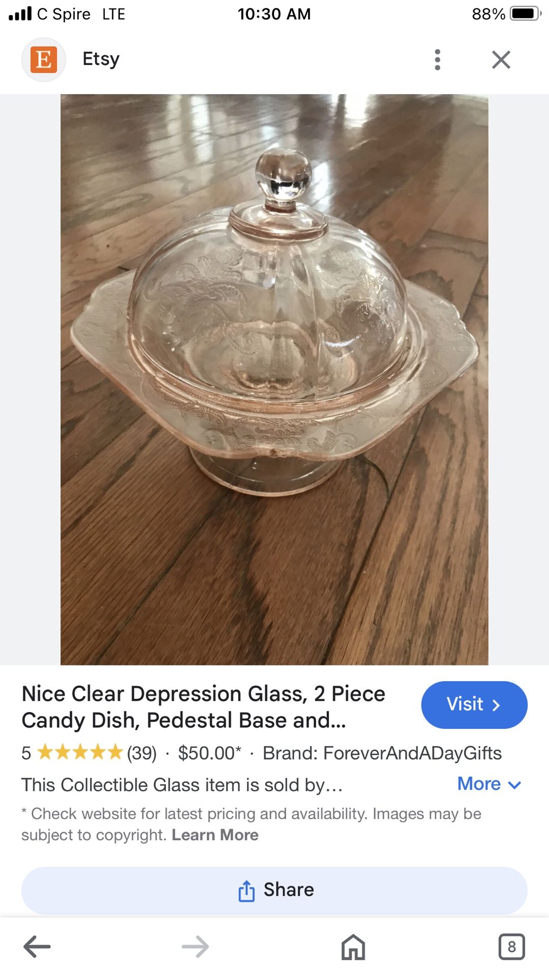 Pink Depression Glass 