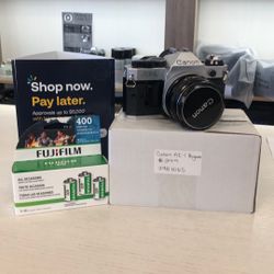 Canon AE-1 Program Camera With Free 3-ok Of Color 400 Stock Film