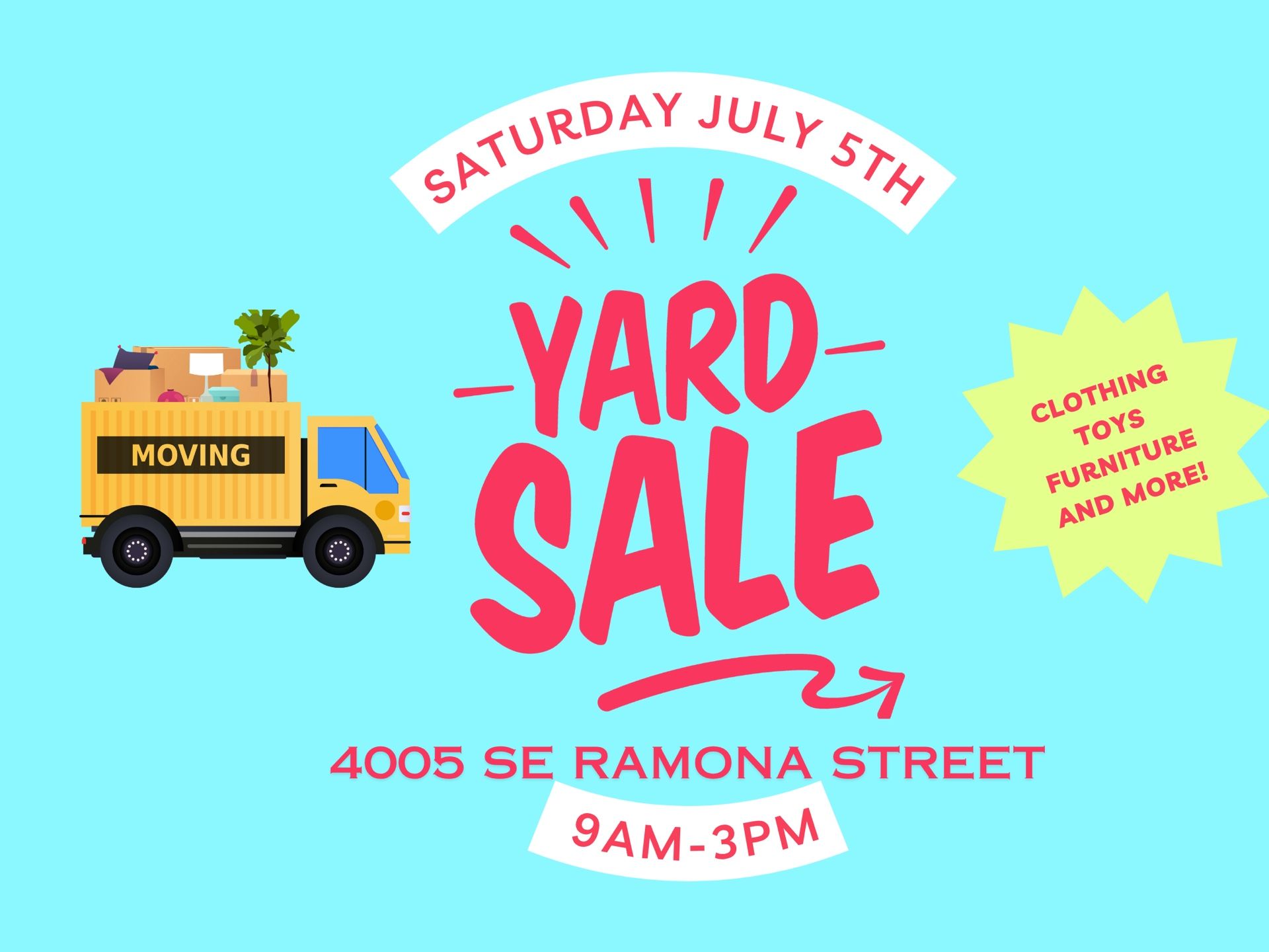 Moving - Yard Sale