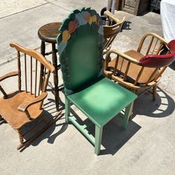 Chairs, Stool, And Kids Rocker