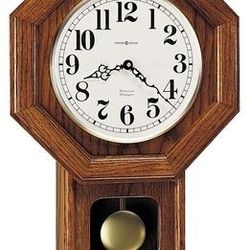Howard Miller Katherine Schoolhouse Style Chiming Pendulum Wall Clock Quartz 620112 (Brand New)
