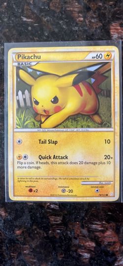 Pikachu Heartgold Soulsilver Pokemon Card