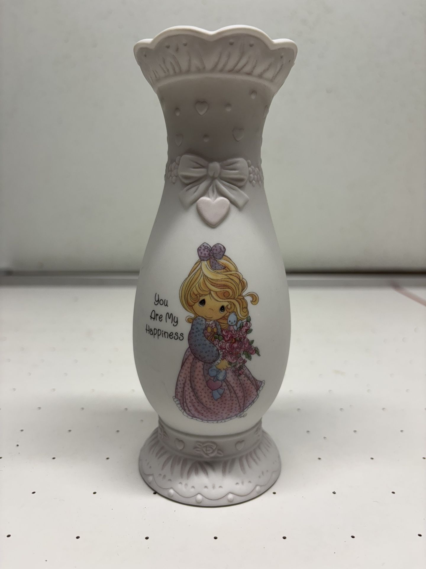 You Are My Happiness Enesco Precious Moments Bud Flower Vase Mint 1994 Retired