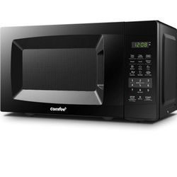 COMFEE' EM720CPL-PMB Countertop Microwave Oven with Sound On/Off, ECO Mode and Easy One-Touch Buttons, 0.7cu.ft, 700W, Black