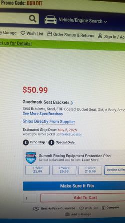 Good mark Bucket Seat Brackets For Gm A Body