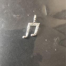 Silver Music Note Pendant For Necklace 
