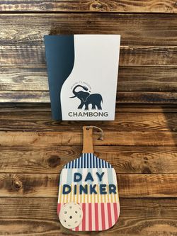 New Champagne Wine Glass Set with Home Decor Day Drinker Paddle