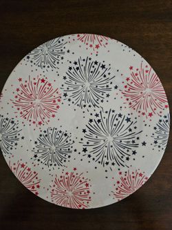10 1/2" Celebration melamine dinner plates, NEW GIFTABLE, Nice Weight. 1.00 ea