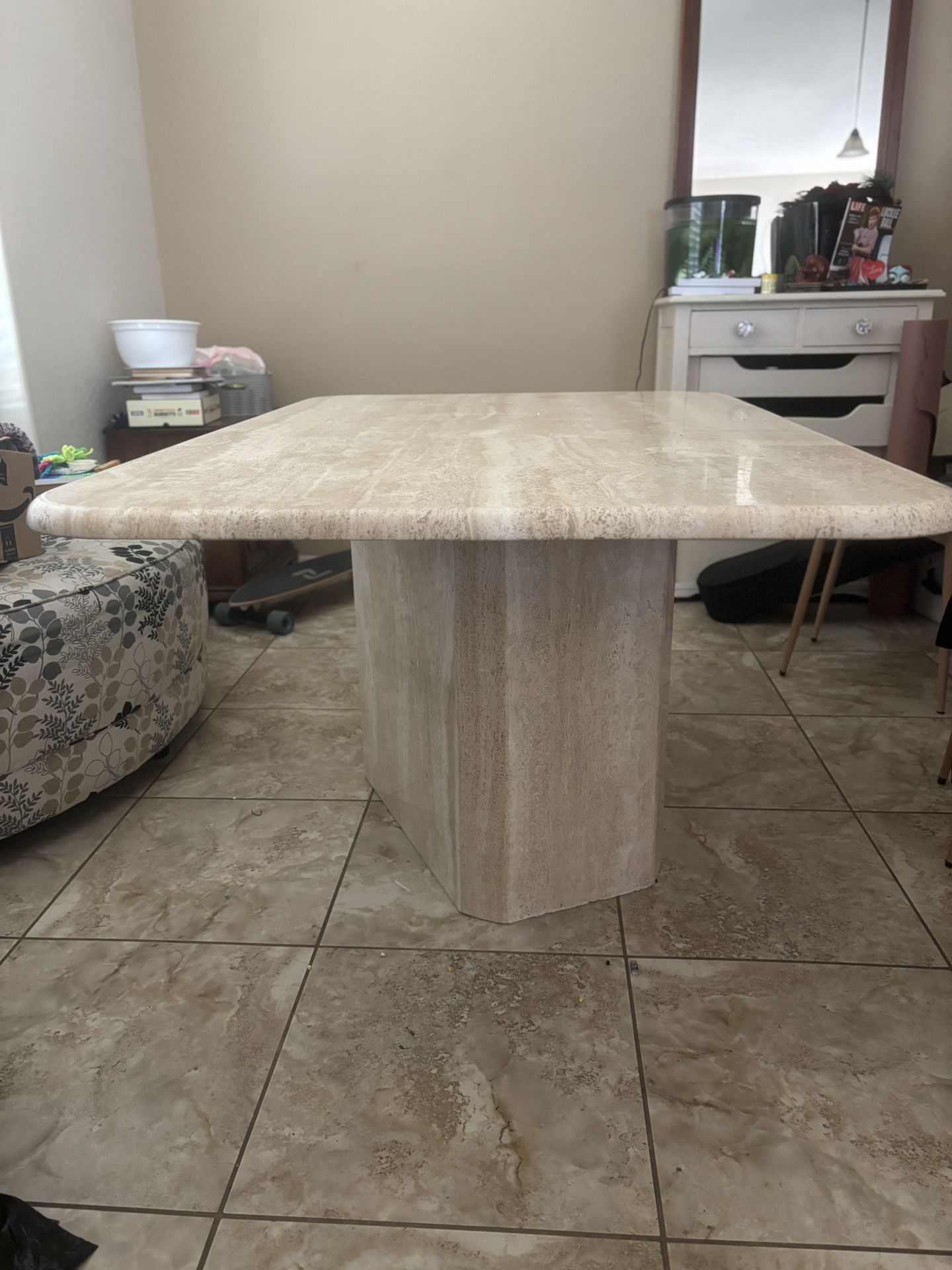Dining Table Travertine Marble OBO