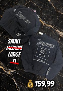 Supreme Black Pullover Windbreaker Jacket