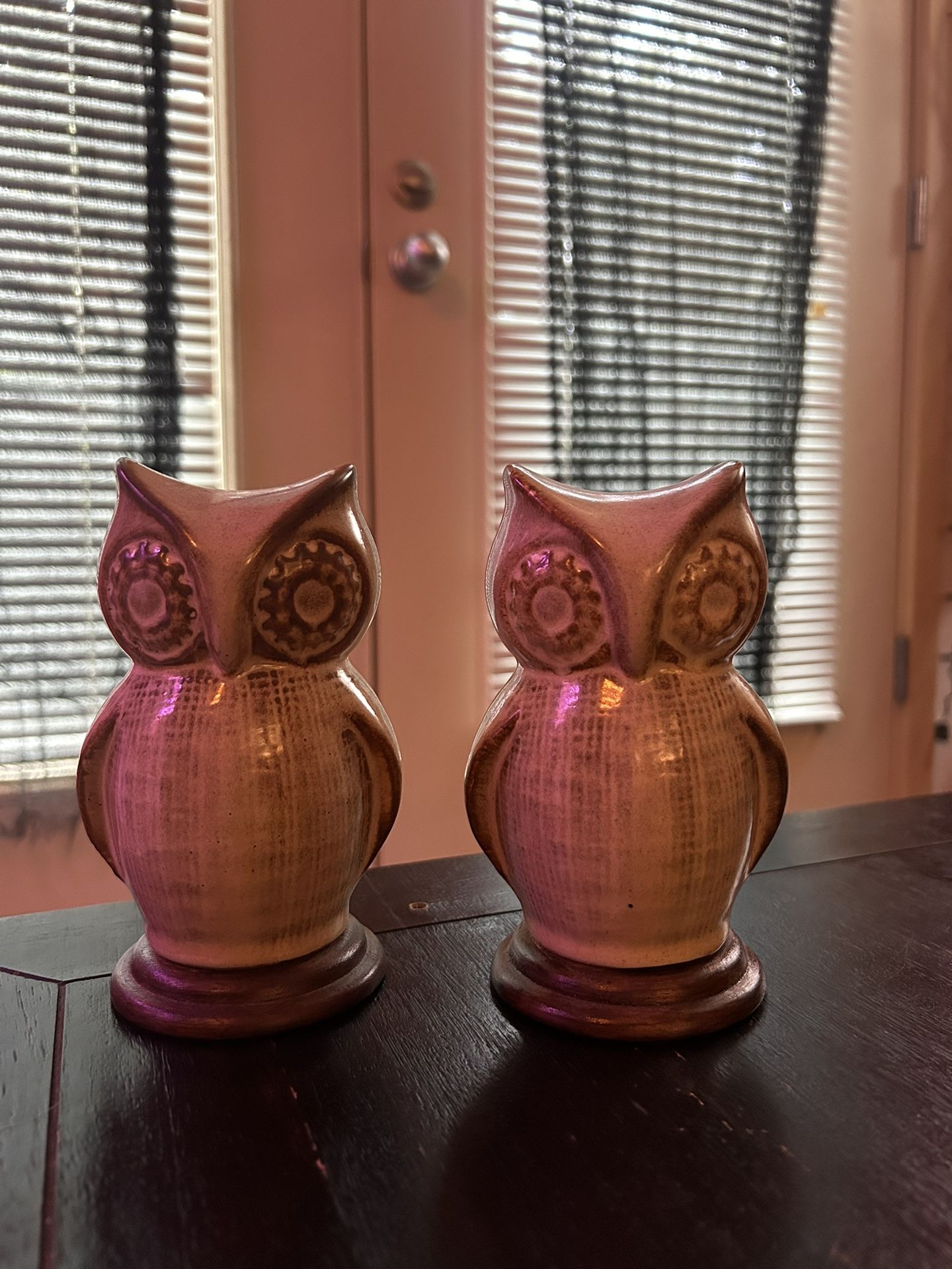 two ceramic owls