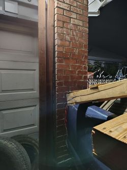 Two long boards over 8 ft tall goes all the way up to the gutters on my roof. Both for 10