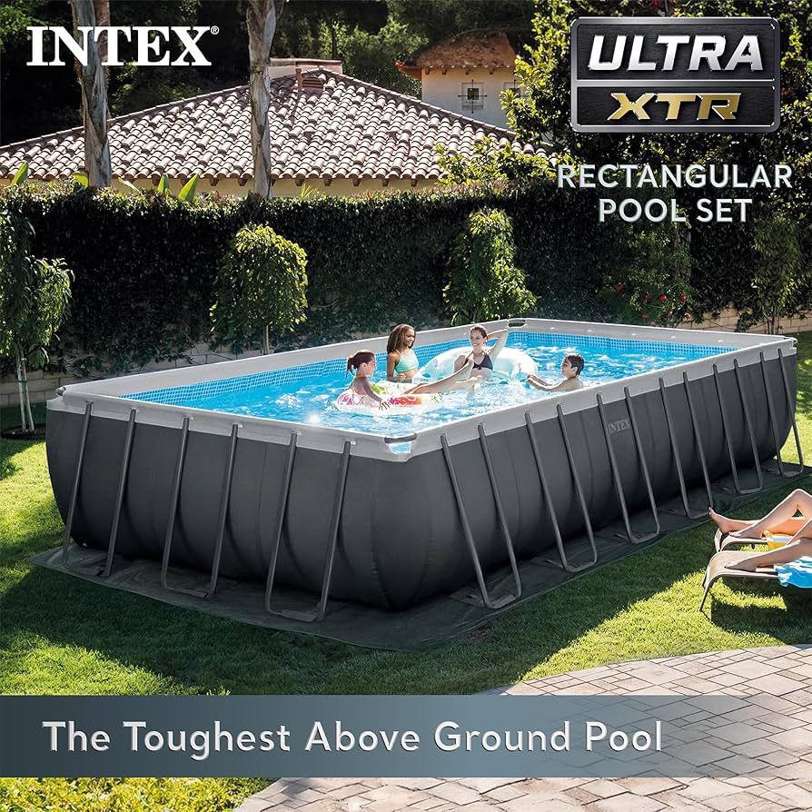 New INTEX 24ft x 12ft x 52in Above Ground Swimming Pool Set