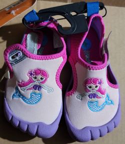 Toddler Girls' Water Shoes with UPF 50 $6 each (One Available In Size 7-8  and One Available In Size 9-10)
