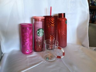 Lot of 2022 Starbucks Valentines Tumblers/Bottles-NEW