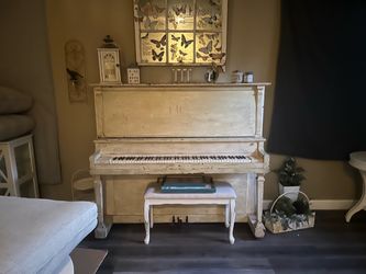 Antique Upright Piano with Bench