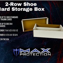 2 Row Storage Box Cardboard Storage Boxes - Baseball, Football, Basketball, trading cards 12 qty