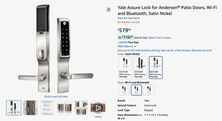 Yale Assure Lock For Andersen Doors