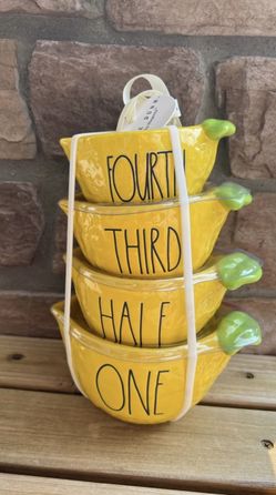 Rae Dunn 2023 Lemon 🍋 Measuring Cups Set