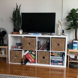 Ikea Cube Unit With Wicker Baskets
