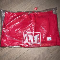 Supreme NYC Warm Up Crewneck Red Large