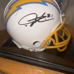 Signed ladanian Tomlinson mini helmet