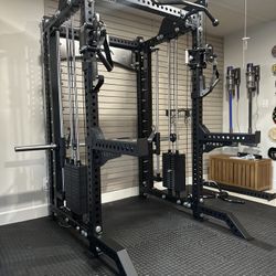 PRO SERIES Ultimate Half Rack Functional Trainer w/Smith Machine Bar | 320lb Stack | Gym Equipment | Fitness | Commercial | Squat Rack 