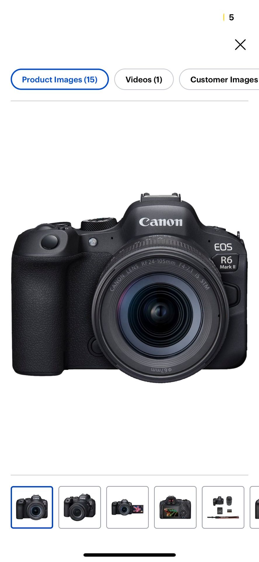 Like New Canon EOS R6 Mark ii Mirrorless Camera