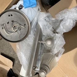 light fixture in bathroom