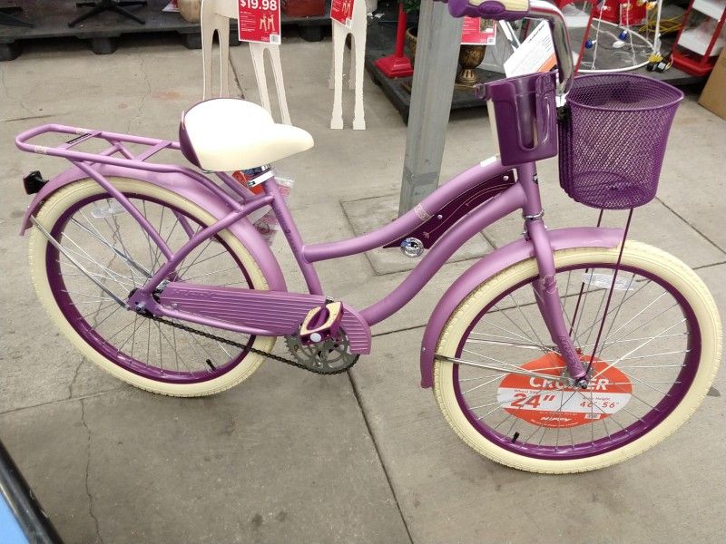 Huffy 24" Nel Lusso Cruiser Bike, Fits Riders 4'8" - 5'8", Purple, Adult, Women's