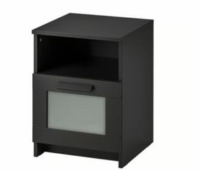 IKEA BRIMNES Nightstand, Black — Like New