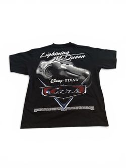 Disney Pixar Cars Lightning McQueen Graphic Crewneck oversize Tee large NWOT