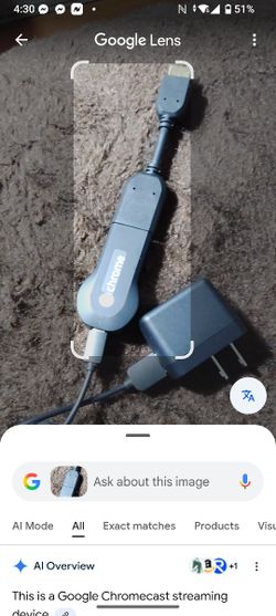 Google Chrome Cast Streaming Device $$25 Cash